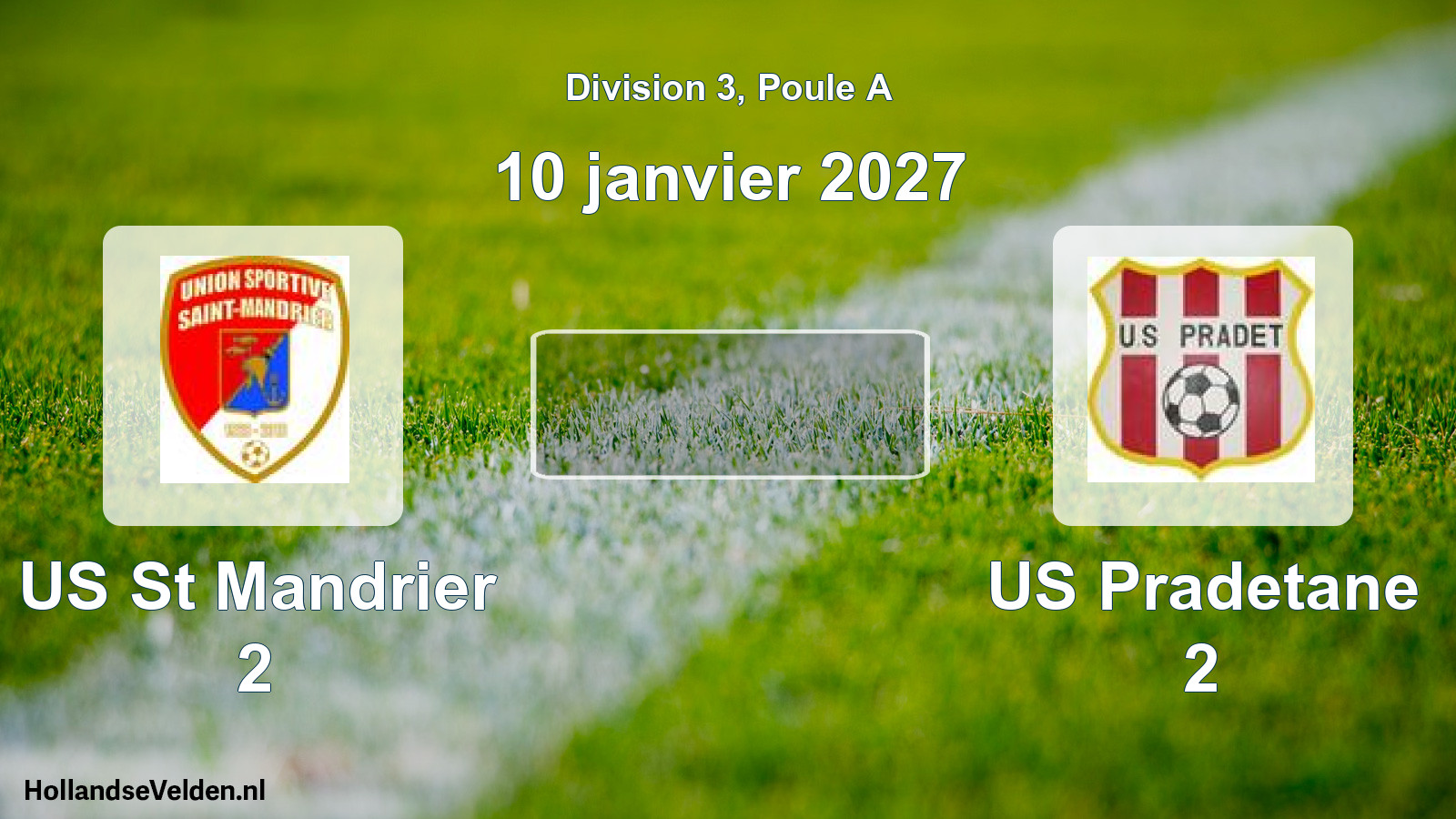 Geplande wedstrijd: US St Mandrier 2 - US Pradetane 2 (10 januari 2027)