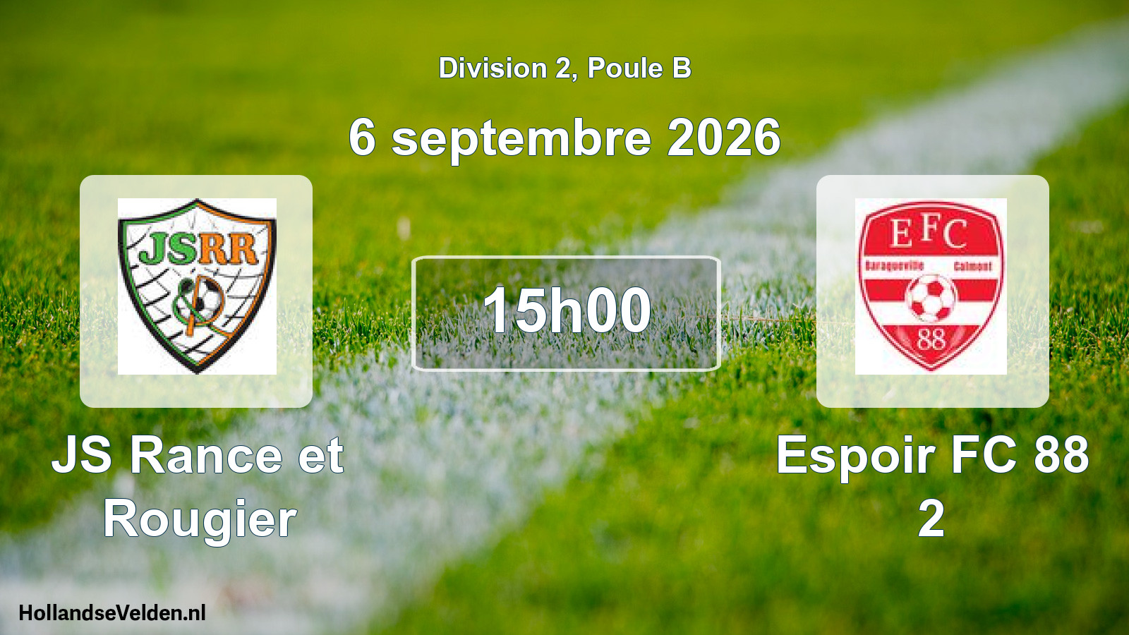 Scheduled Match: JS Rance et Rougier - Espoir FC 88 2 (6 September 2026)