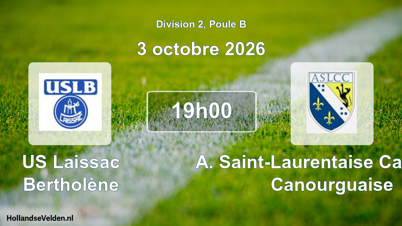 Match programmé: US Laissac Bertholène - A. Saint-Laurentaise Cantonale Canourguaise (3 octobre 2026)