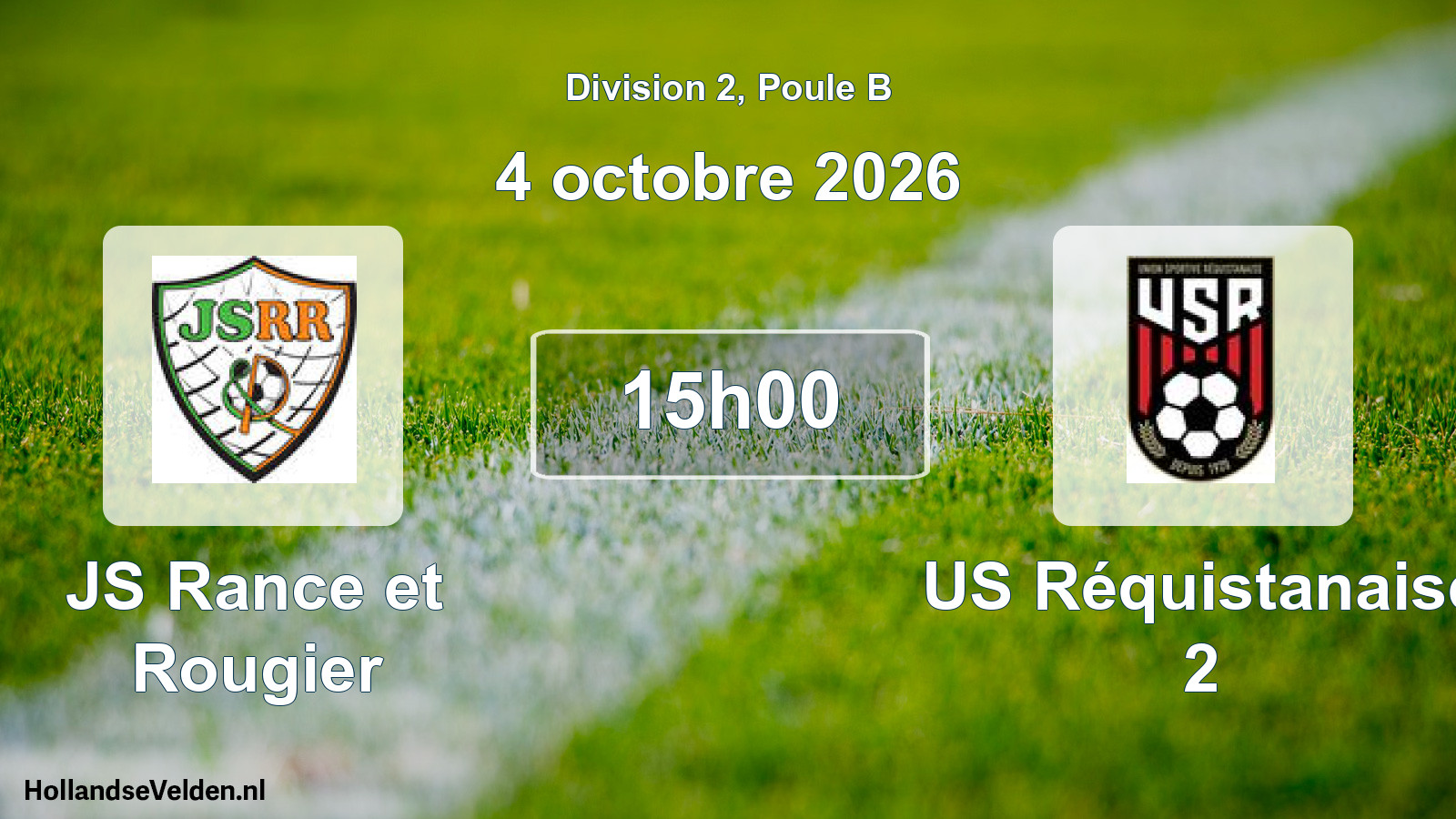 Match programmé: JS Rance et Rougier - US Réquistanaise 2 (4 octobre 2026)