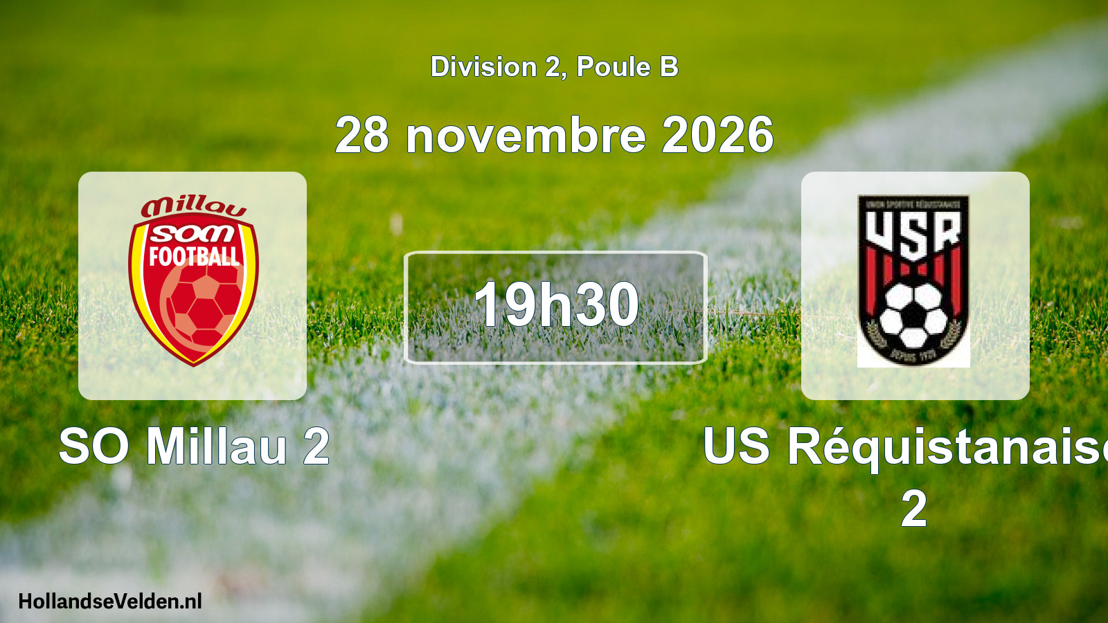 Match programmé: SO Millau 2 - US Réquistanaise 2 (28 novembre 2026)
