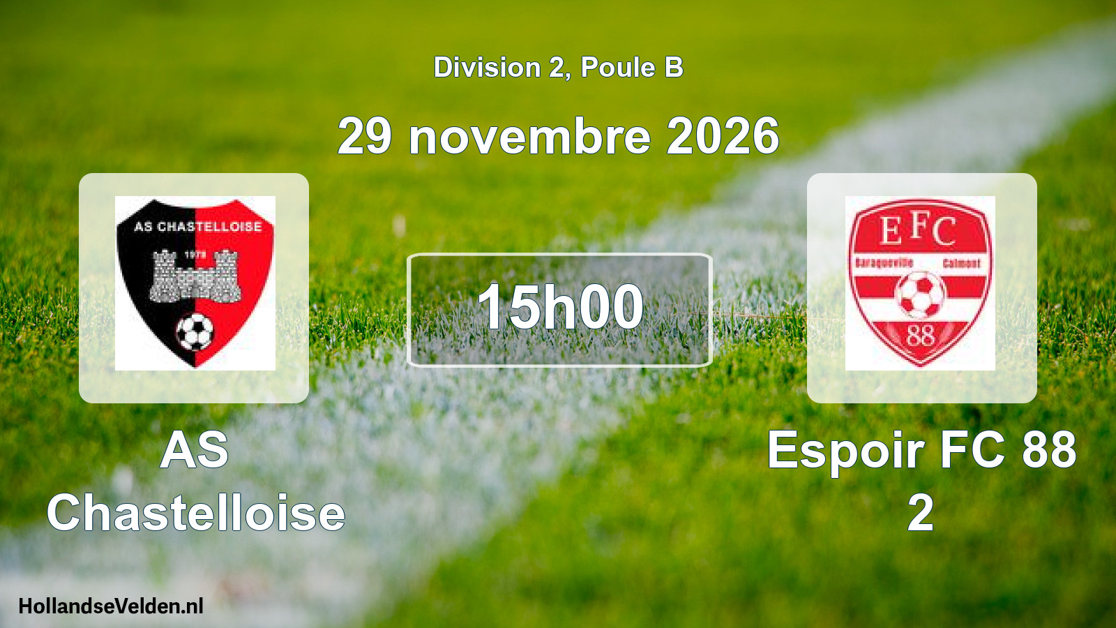 Match programmé: AS Chastelloise - Espoir FC 88 2 (29 novembre 2026)