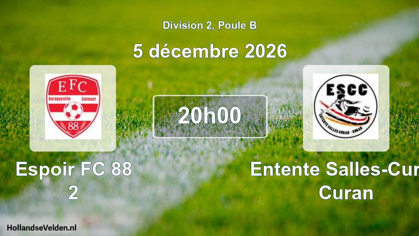 Match programmé: Espoir FC 88 2 - Entente Salles-Curan Curan (5 décembre 2026)