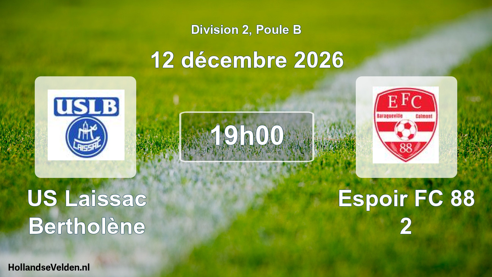 Match programmé: US Laissac Bertholène - Espoir FC 88 2 (12 décembre 2026)