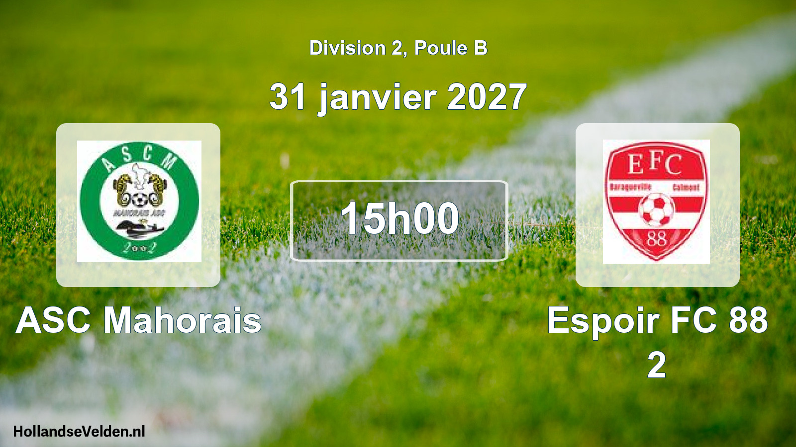 Match programmé: ASC Mahorais - Espoir FC 88 2 (31 janvier 2027)