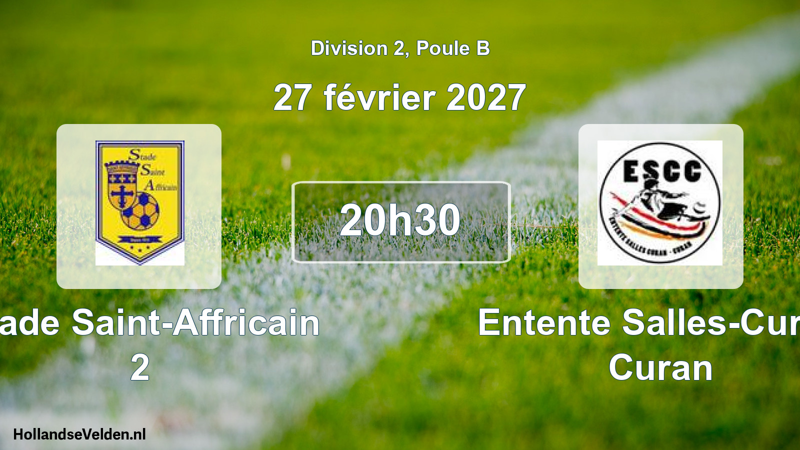 Match programmé: Stade Saint-Affricain 2 - Entente Salles-Curan Curan (27 février 2027)