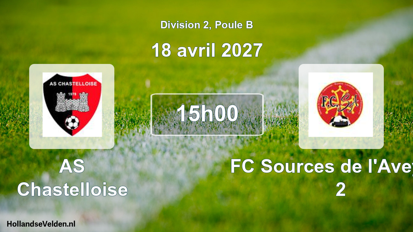 Match programmé: AS Chastelloise - FC Sources de l'Aveyron 2 (18 avril 2027)