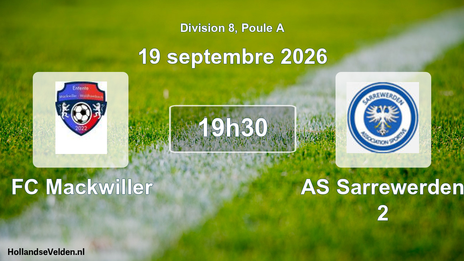 Scheduled Match: FC Mackwiller - AS Sarrewerden 2 (19 September 2026)