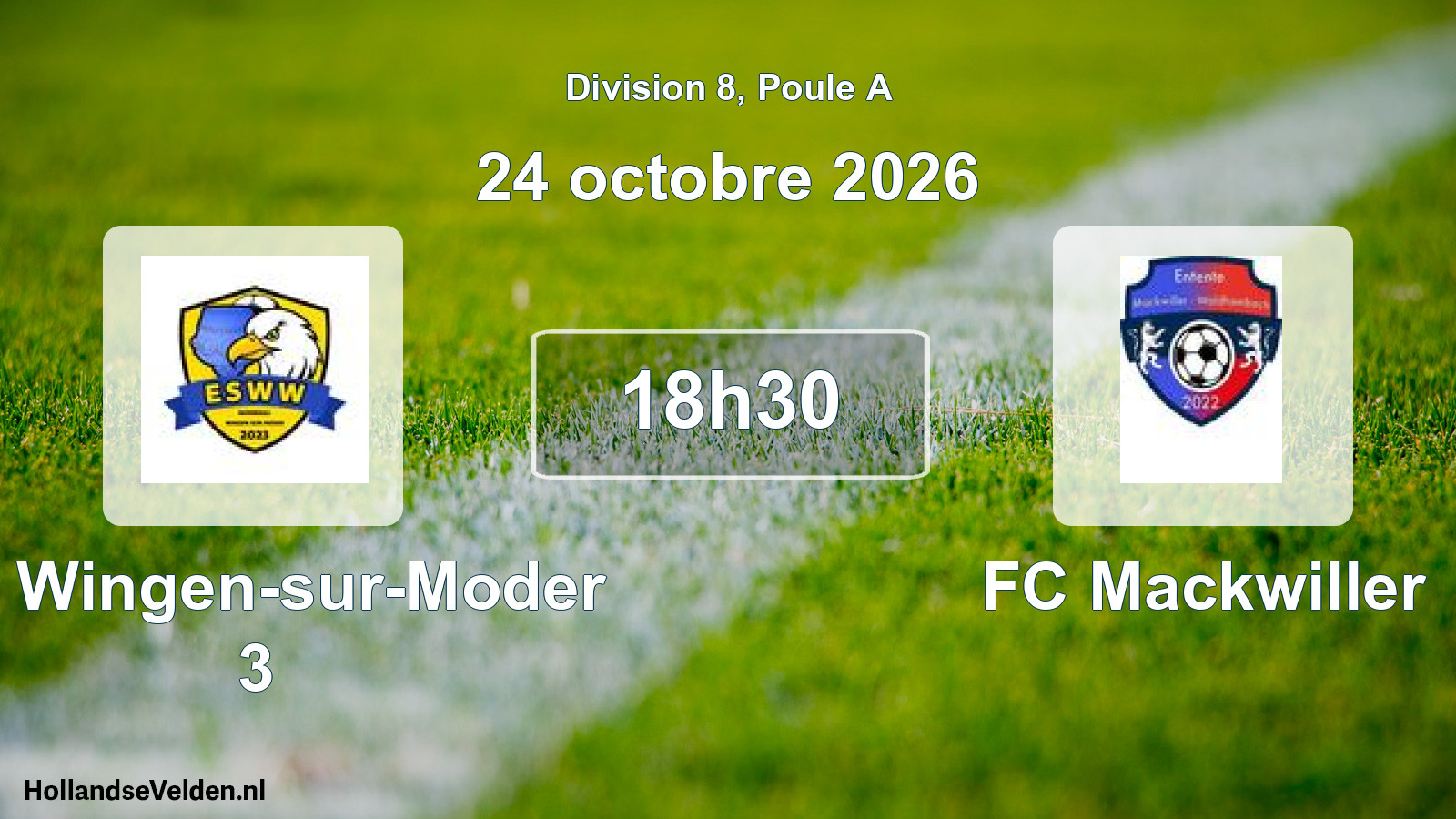 Match programmé: AS Wingen-sur-Moder 3 - FC Mackwiller (24 octobre 2026)