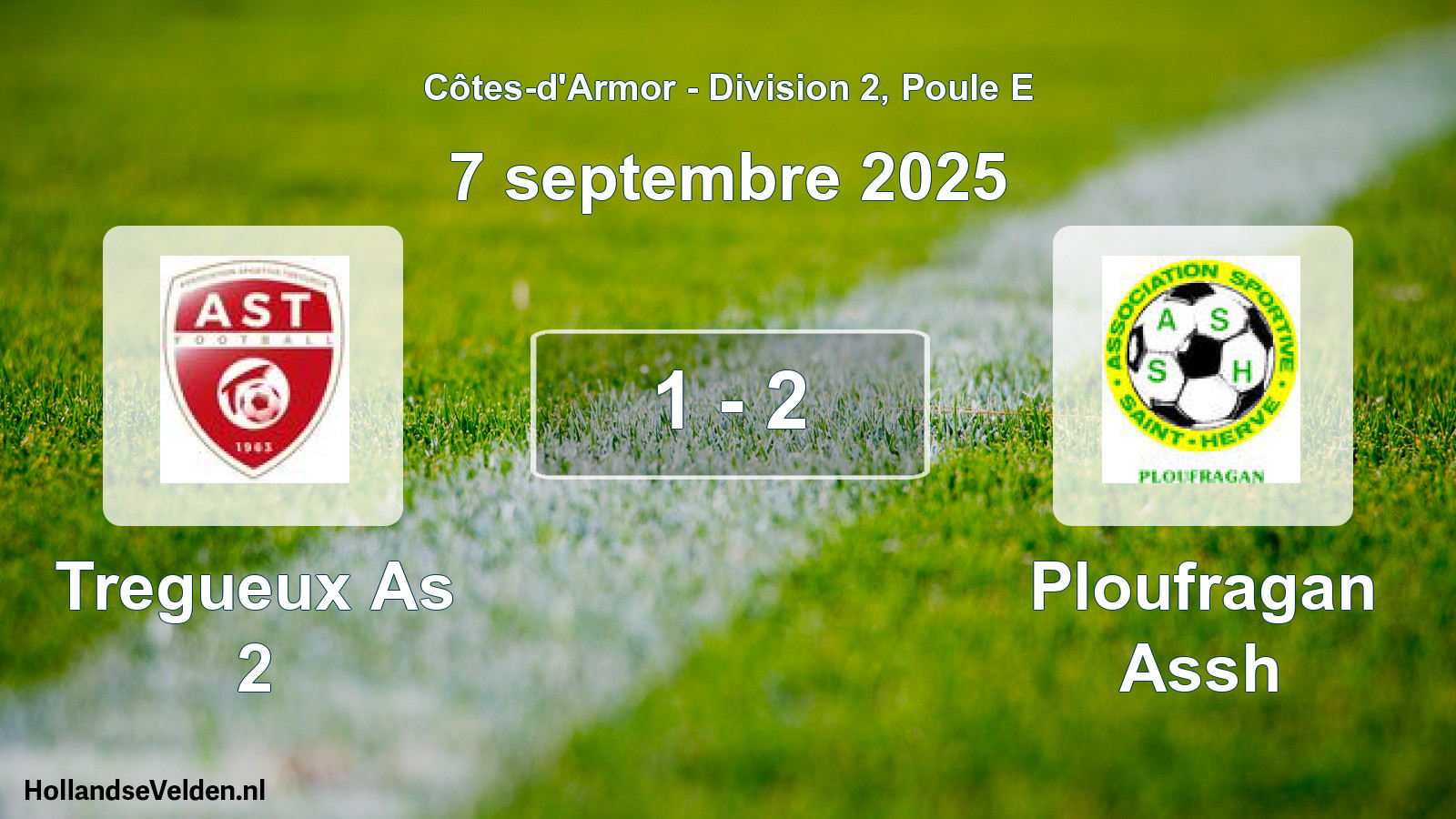 Gespeelde wedstrijd: Tregueux As 2 - Ploufragan Assh 1 - 2 (7 september 2025)