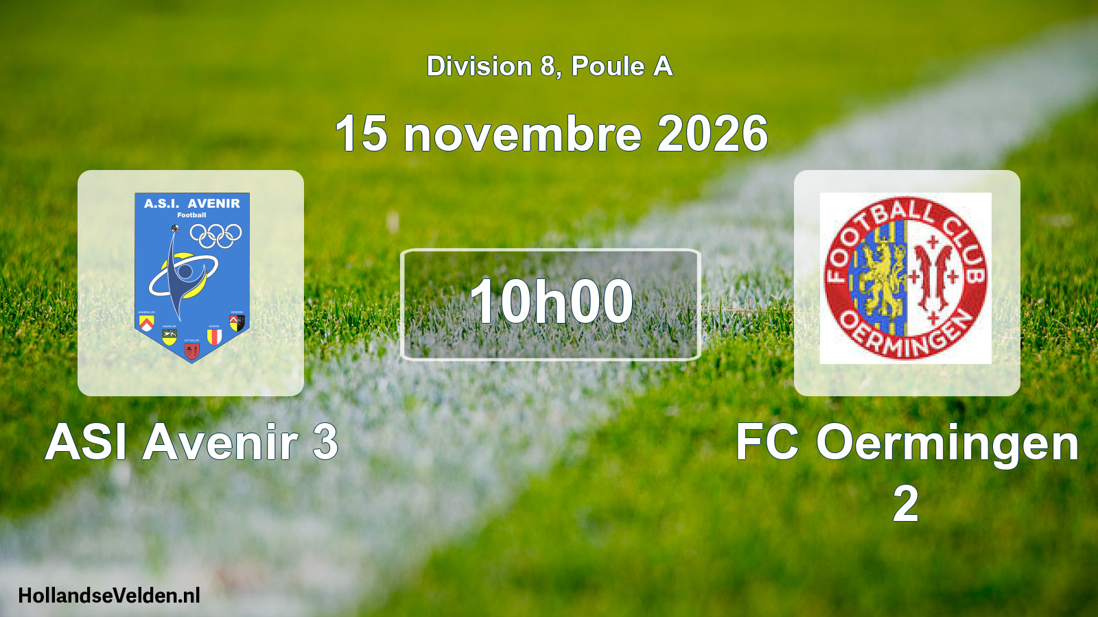 Scheduled Match: ASI Avenir 3 - FC Oermingen 2 (15 November 2026)