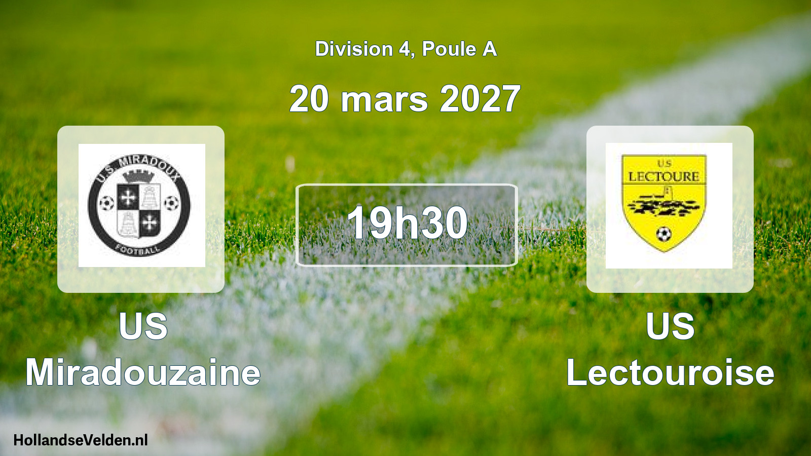 Match programmé: US Miradouzaine - US Lectouroise (20 mars 2027)