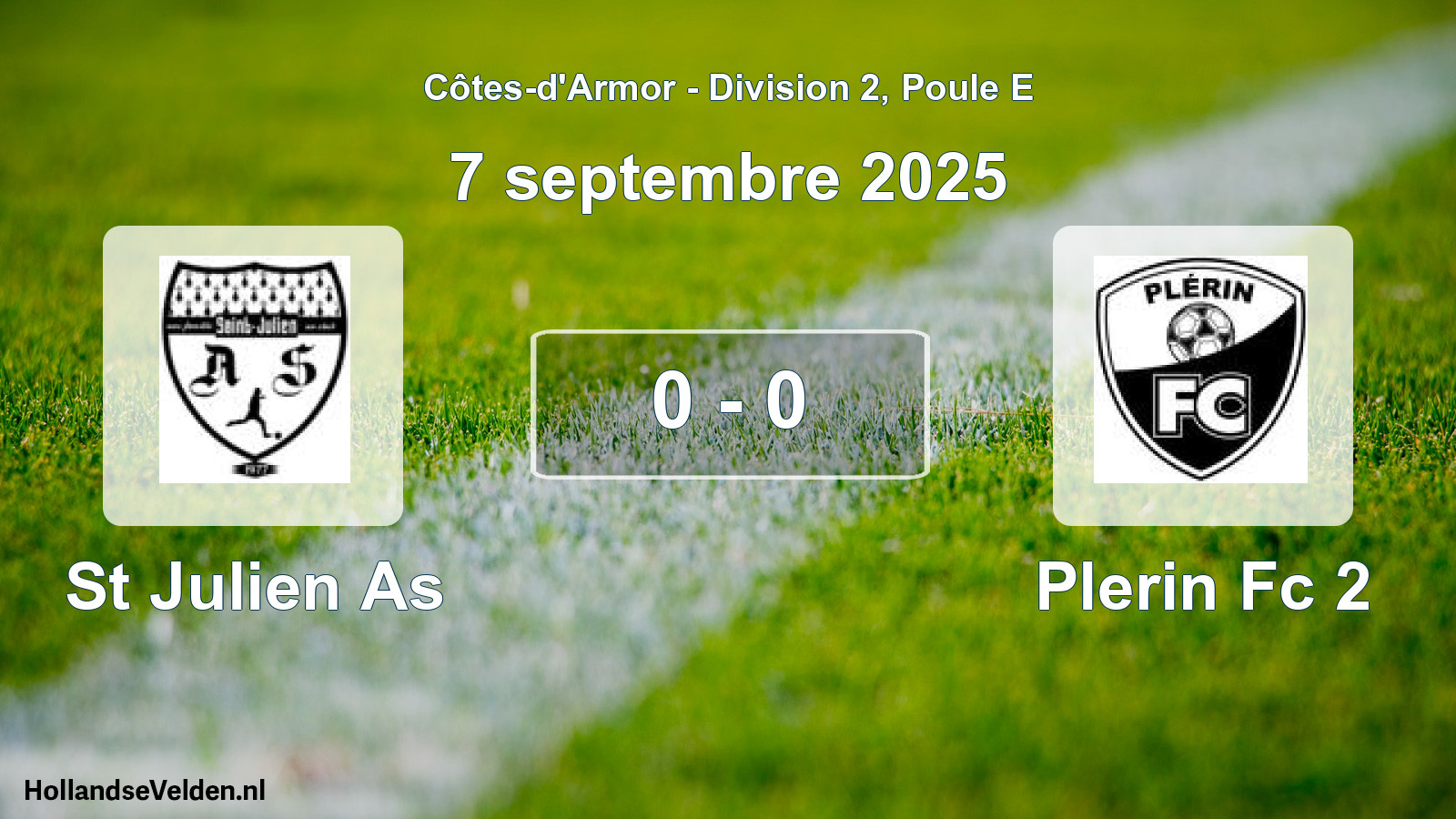 Gespeelde wedstrijd: St Julien As - Plerin Fc 2 0 - 0 (7 septembre 2025)