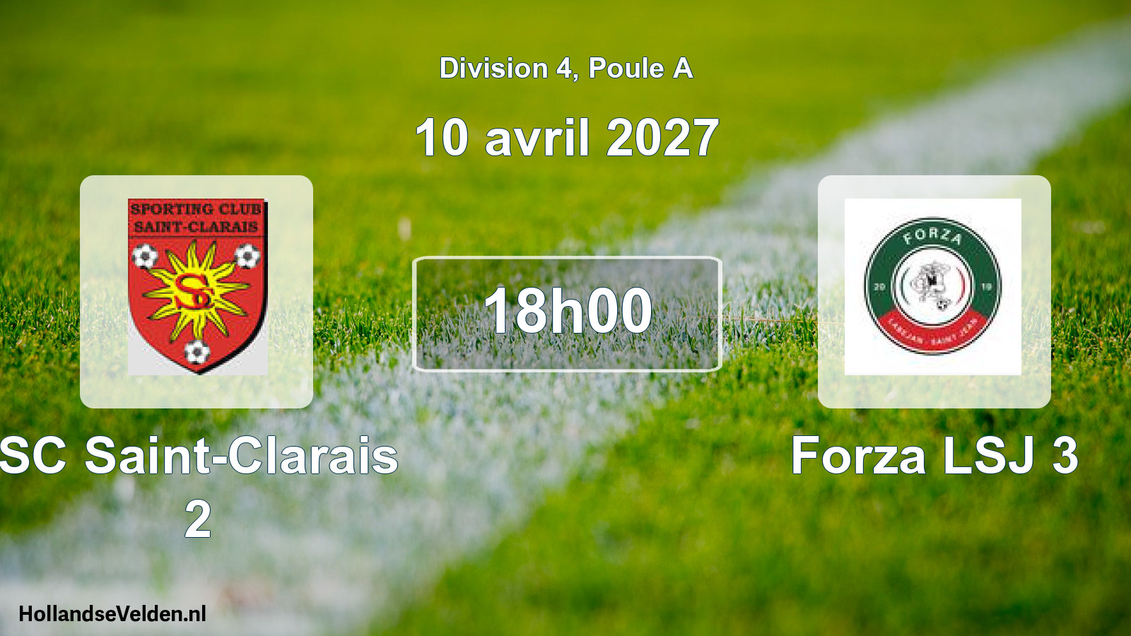 Match programmé: SC Saint-Clarais 2 - Forza LSJ 3 (10 avril 2027)