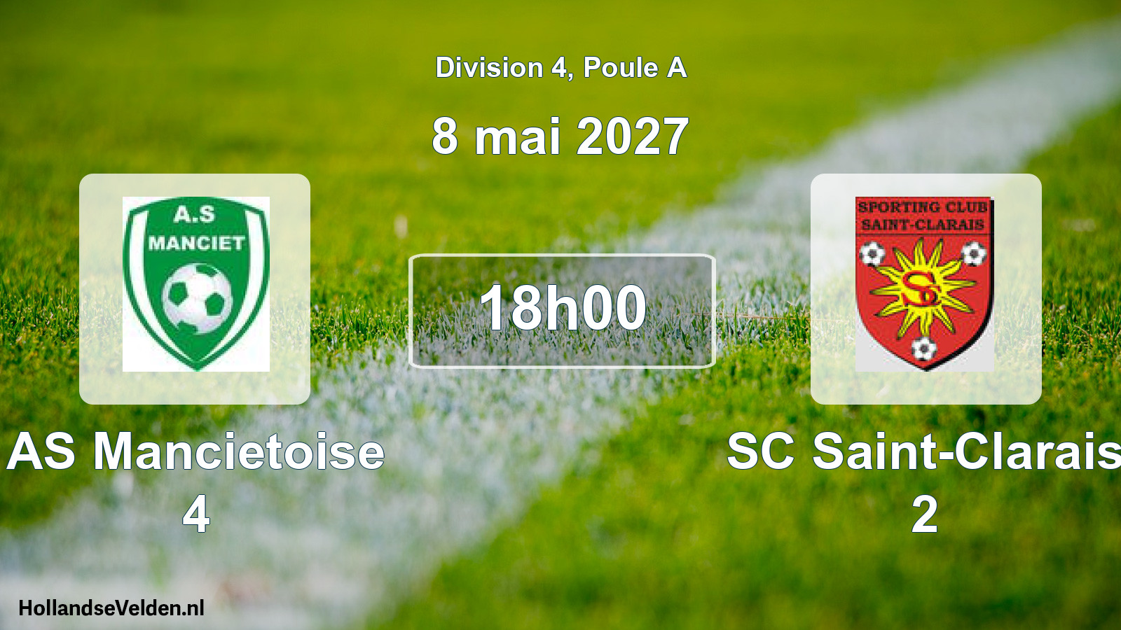 Scheduled Match: AS Mancietoise 4 - SC Saint-Clarais 2 (8 May 2027)