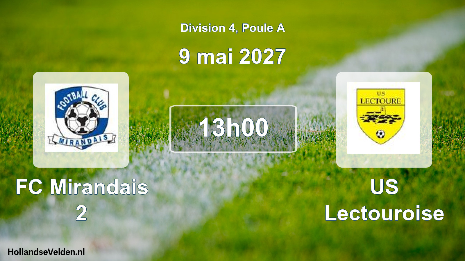 Scheduled Match: FC Mirandais 2 - US Lectouroise (9 May 2027)
