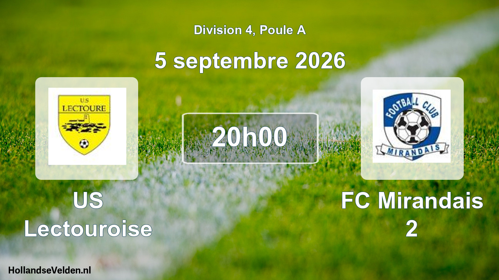 Scheduled Match: US Lectouroise - FC Mirandais 2 (5 September 2026)