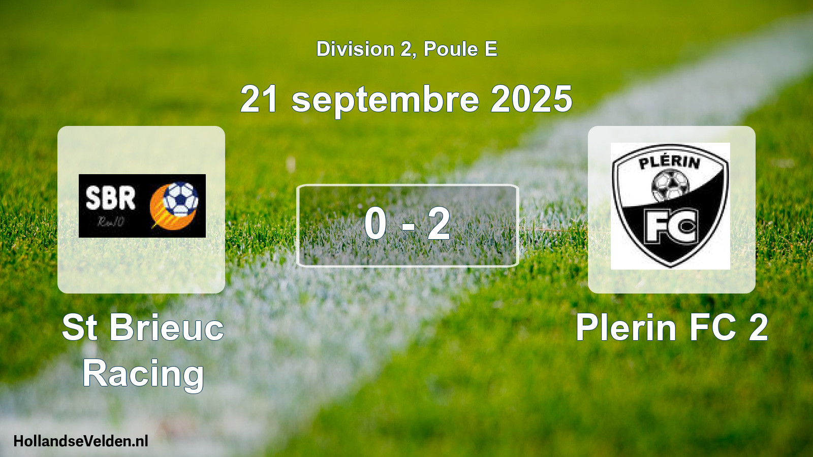 Gespeelde wedstrijd: St Brieuc Racing - Plerin FC 2 0 - 2 (21 september 2025)