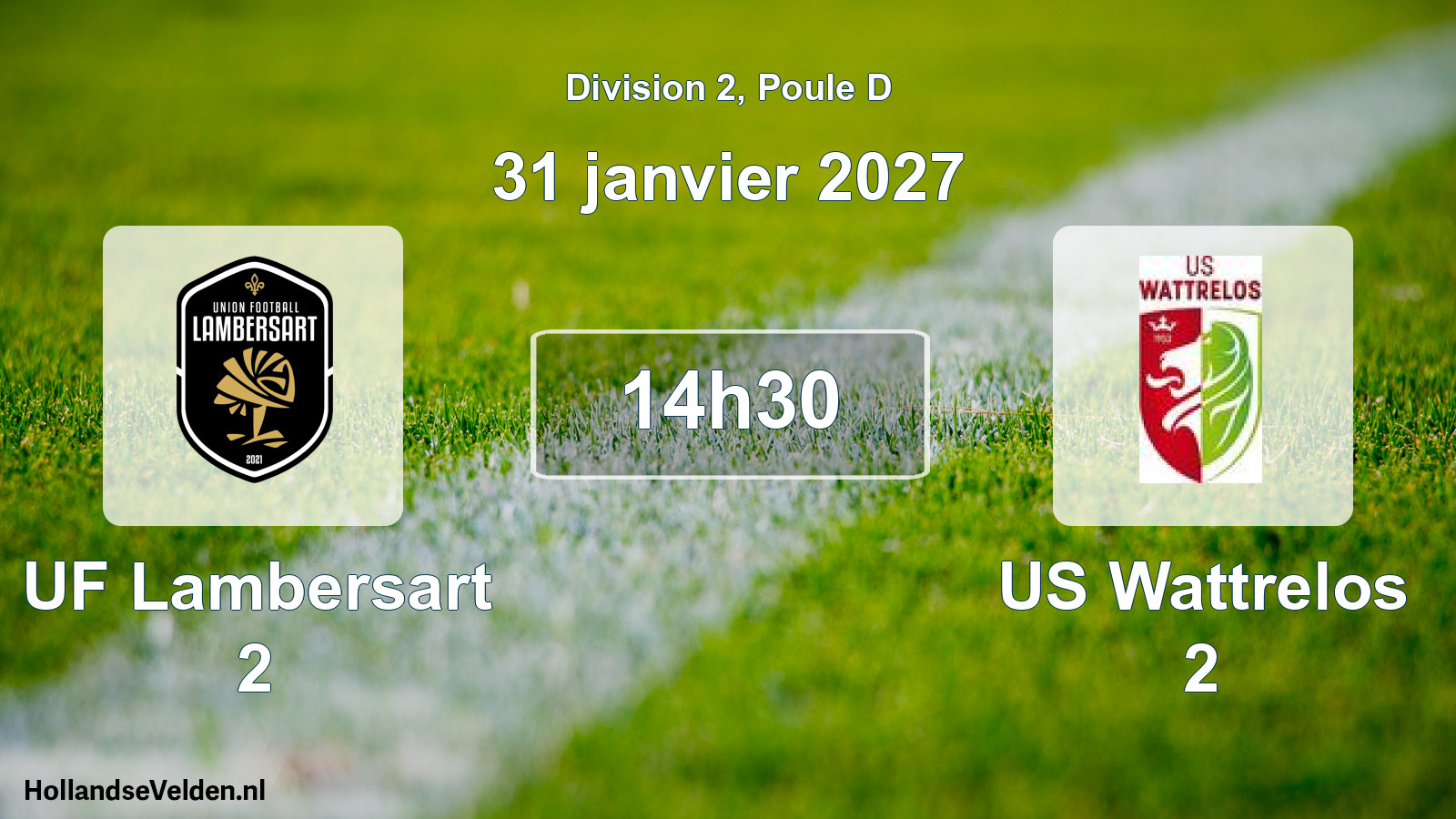 Scheduled Match: UF Lambersart 2 - US Wattrelos 2 (31 January 2027)