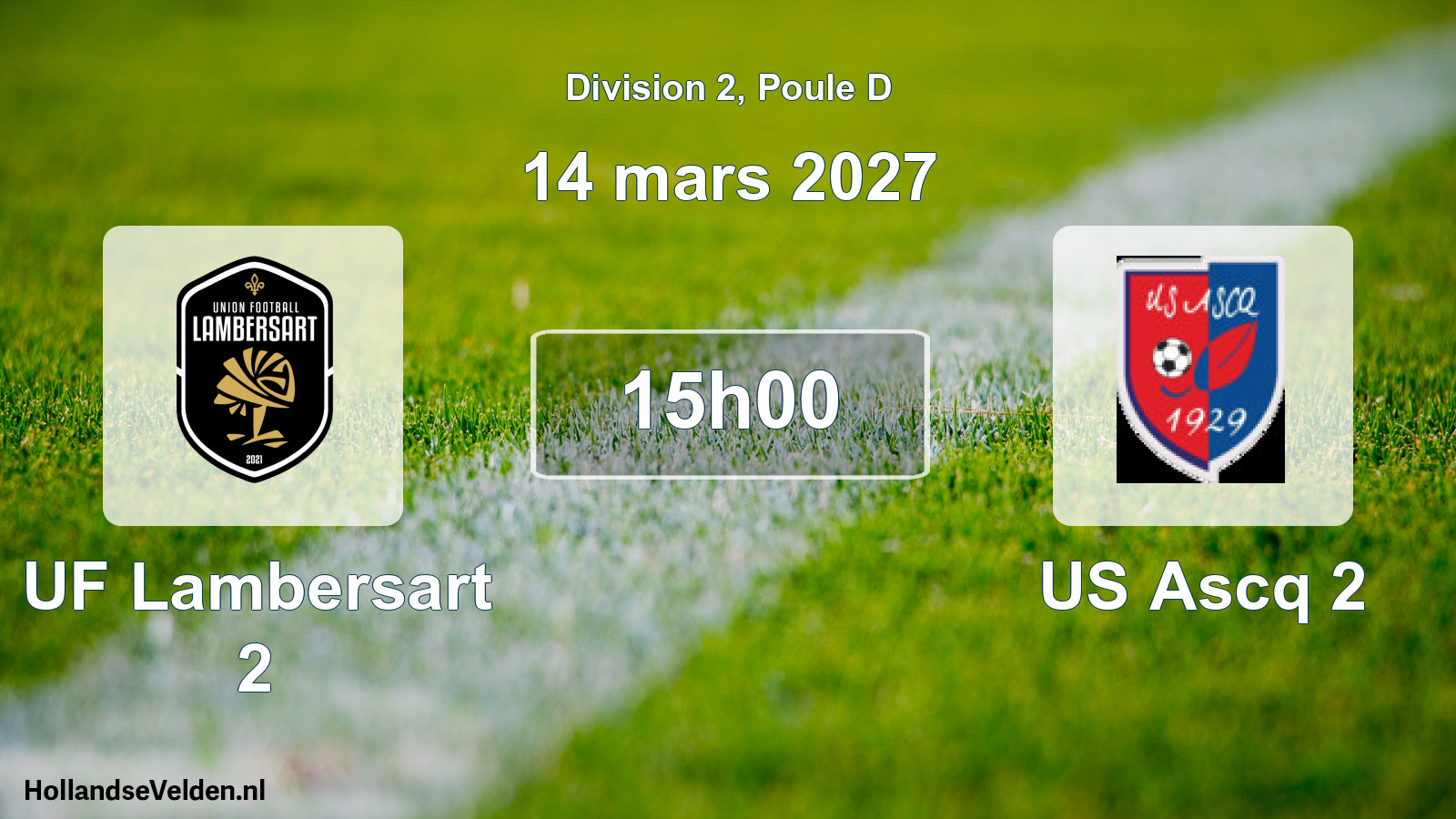 Scheduled Match: UF Lambersart 2 - US Ascq 2 (14 March 2027)
