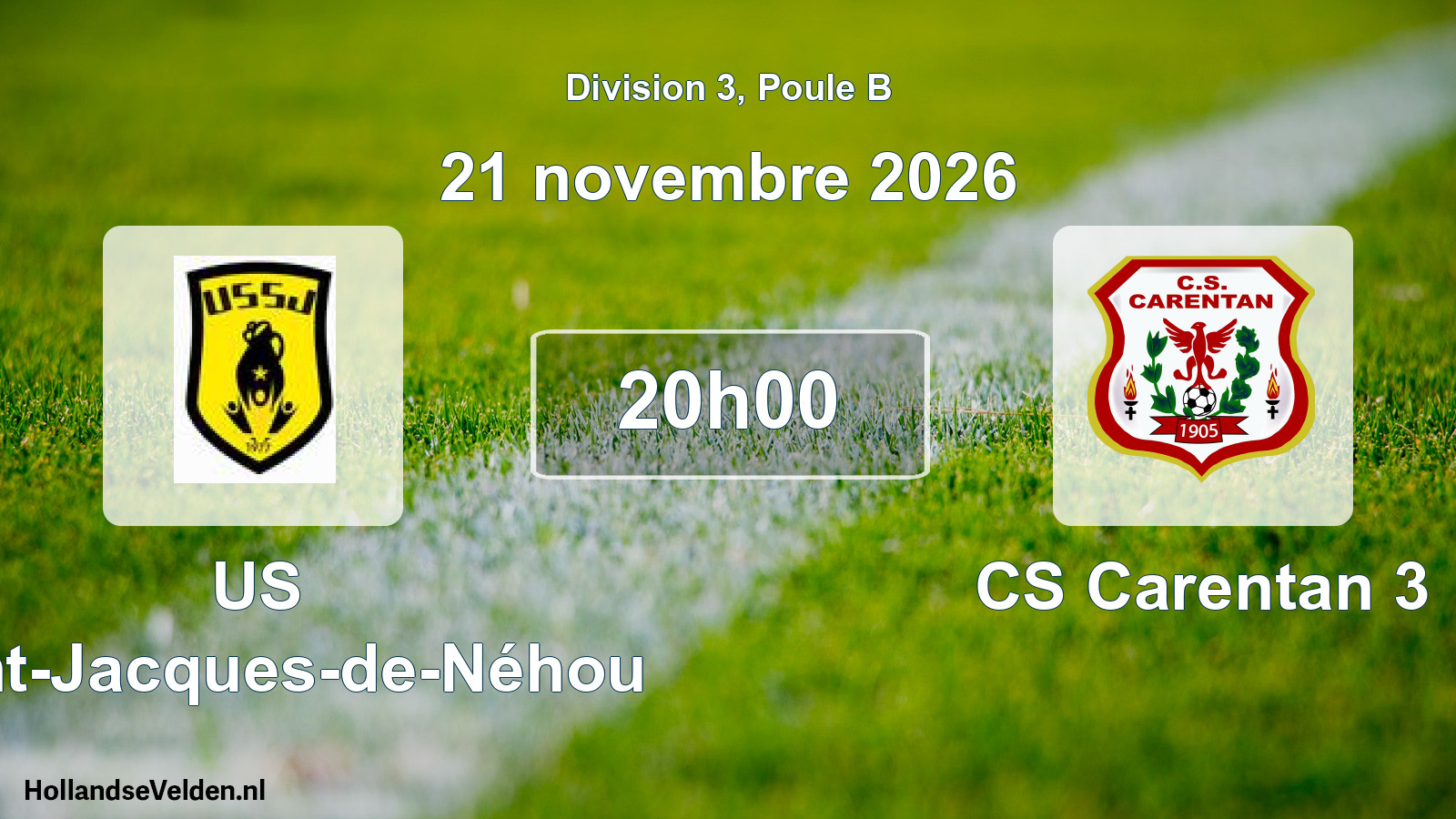 Match programmé: US Saint-Jacques-de-Néhou - CS Carentan 3 (21 novembre 2026)