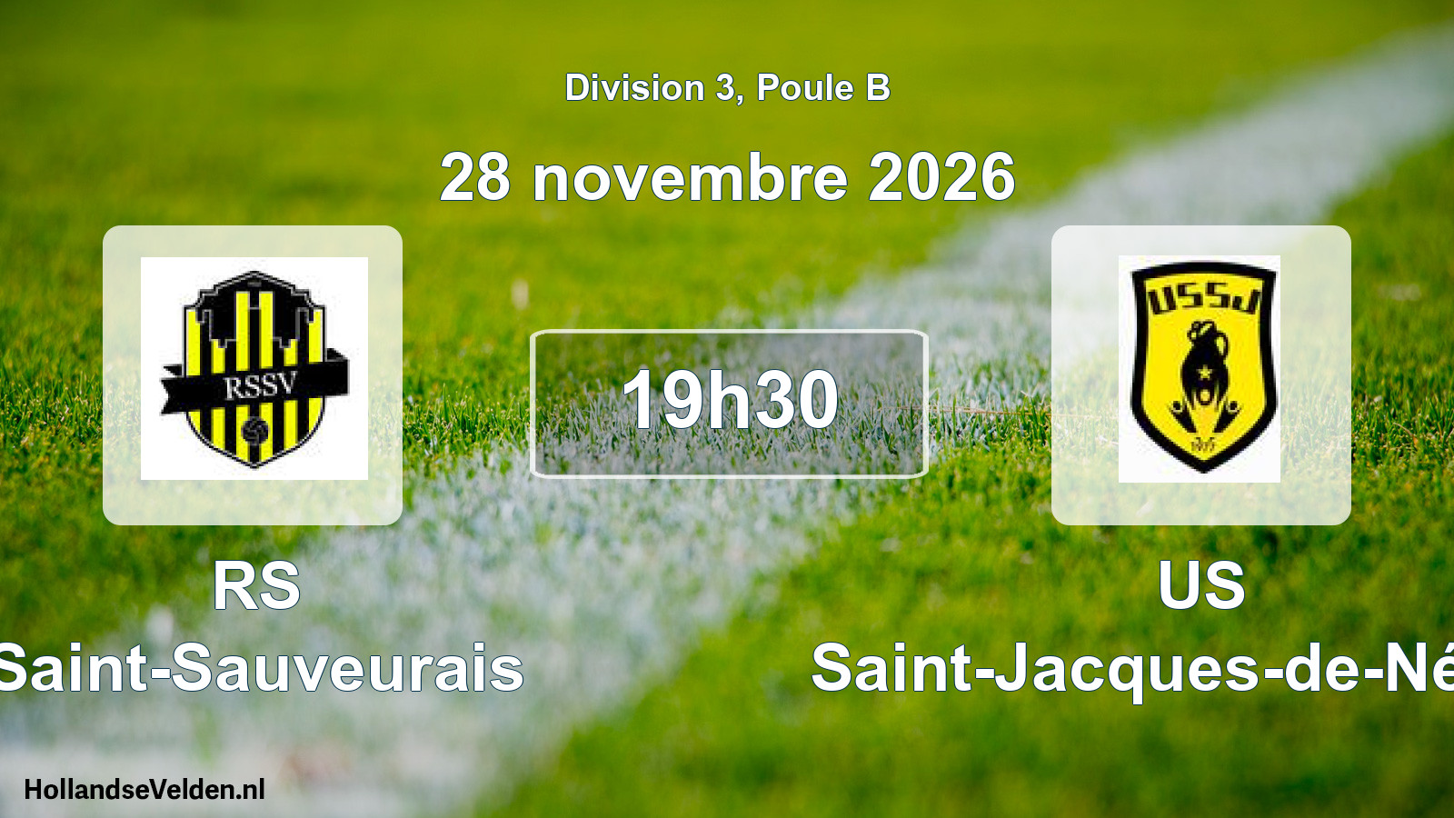 Match programmé: RS Saint-Sauveurais - US Saint-Jacques-de-Néhou (28 novembre 2026)