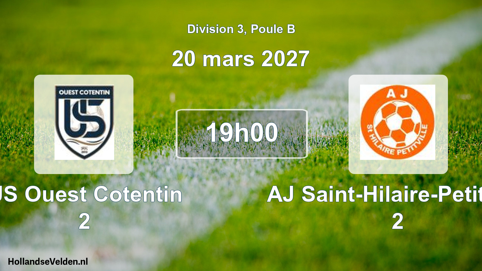 Match programmé: US Ouest Cotentin 2 - AJ Saint-Hilaire-Petitville 2 (20 mars 2027)