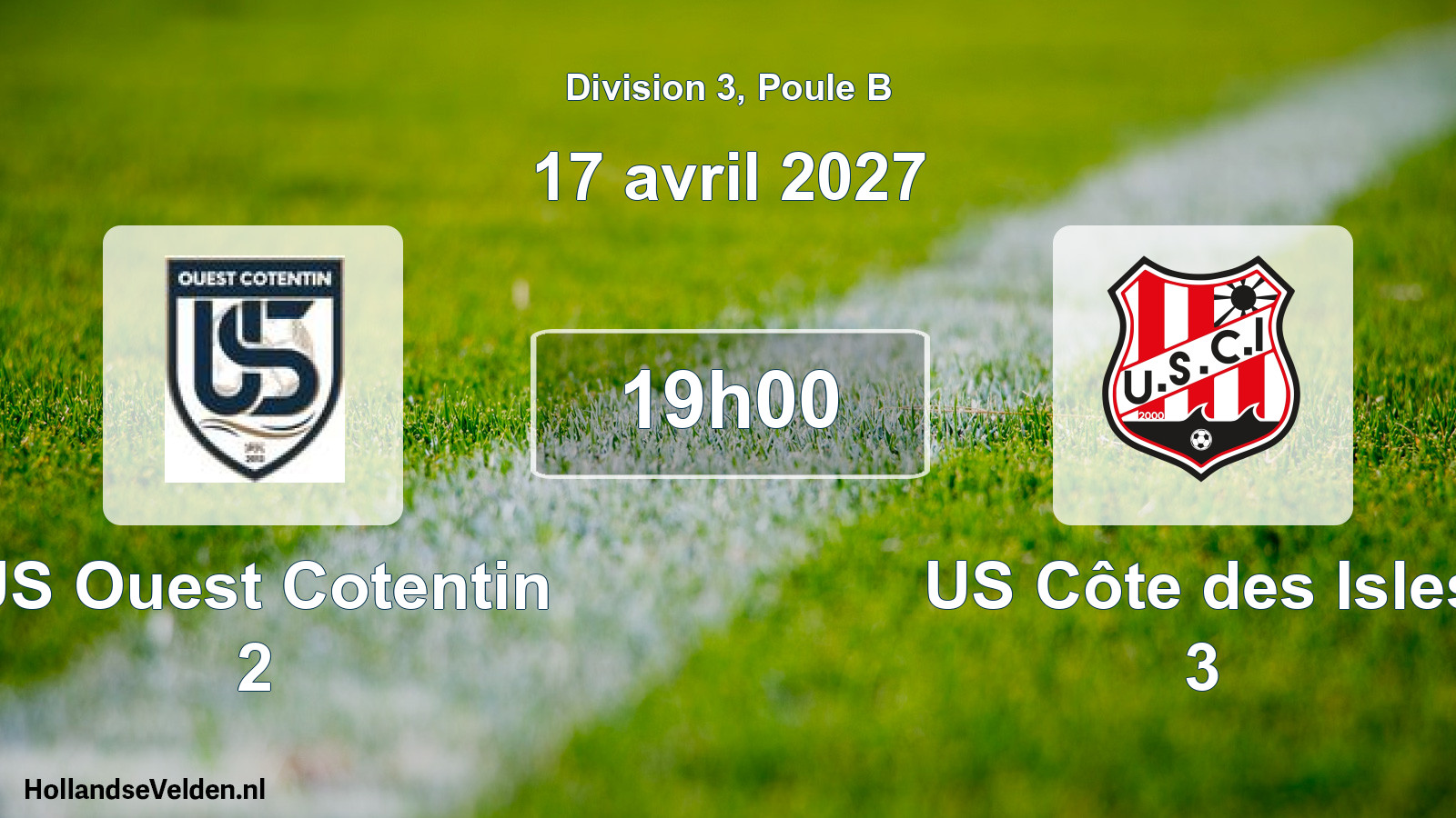 Match programmé: US Ouest Cotentin 2 - US Côte des Isles 3 (17 avril 2027)