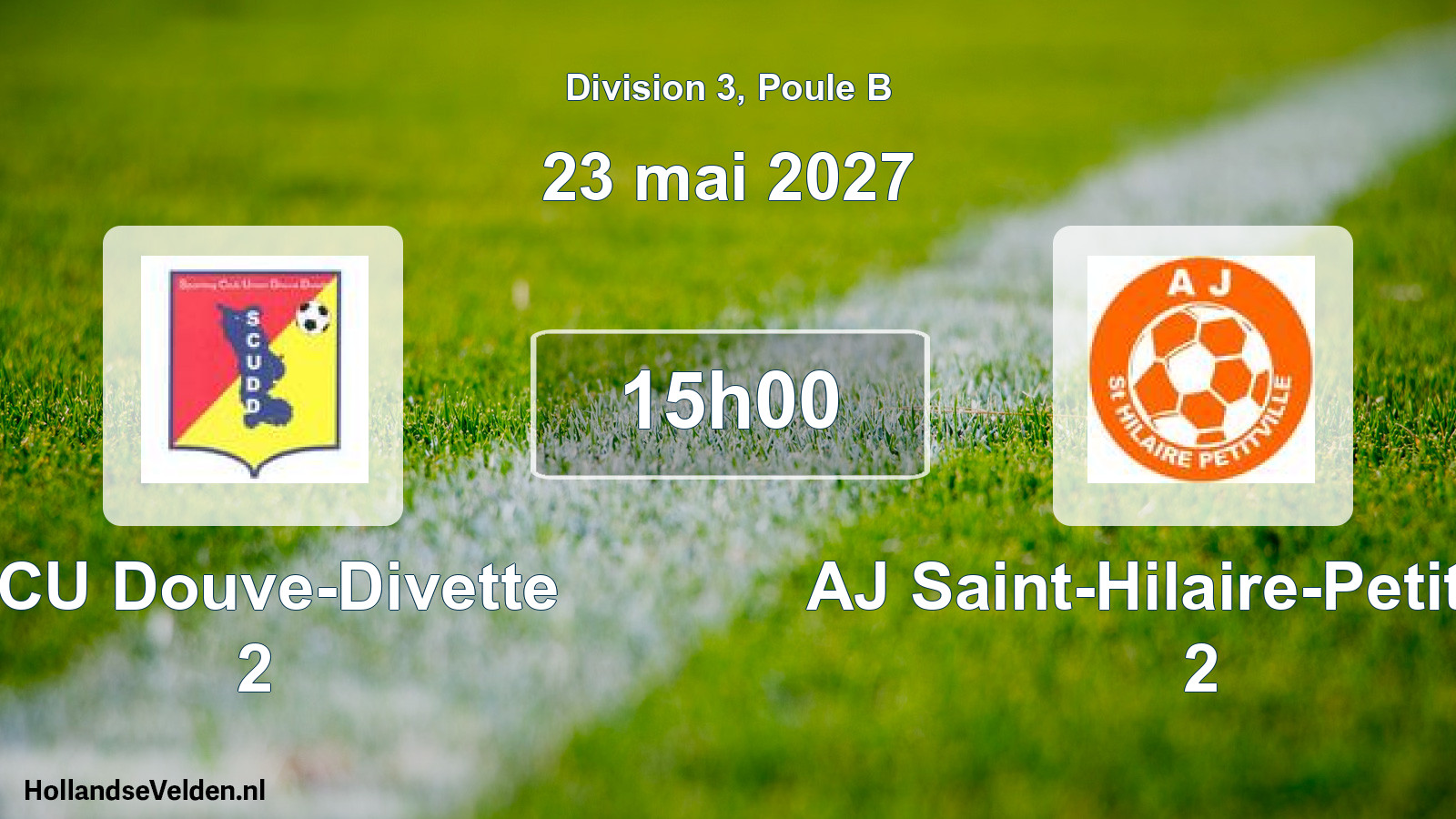 Match programmé: SCU Douve-Divette 2 - AJ Saint-Hilaire-Petitville 2 (23 mai 2027)
