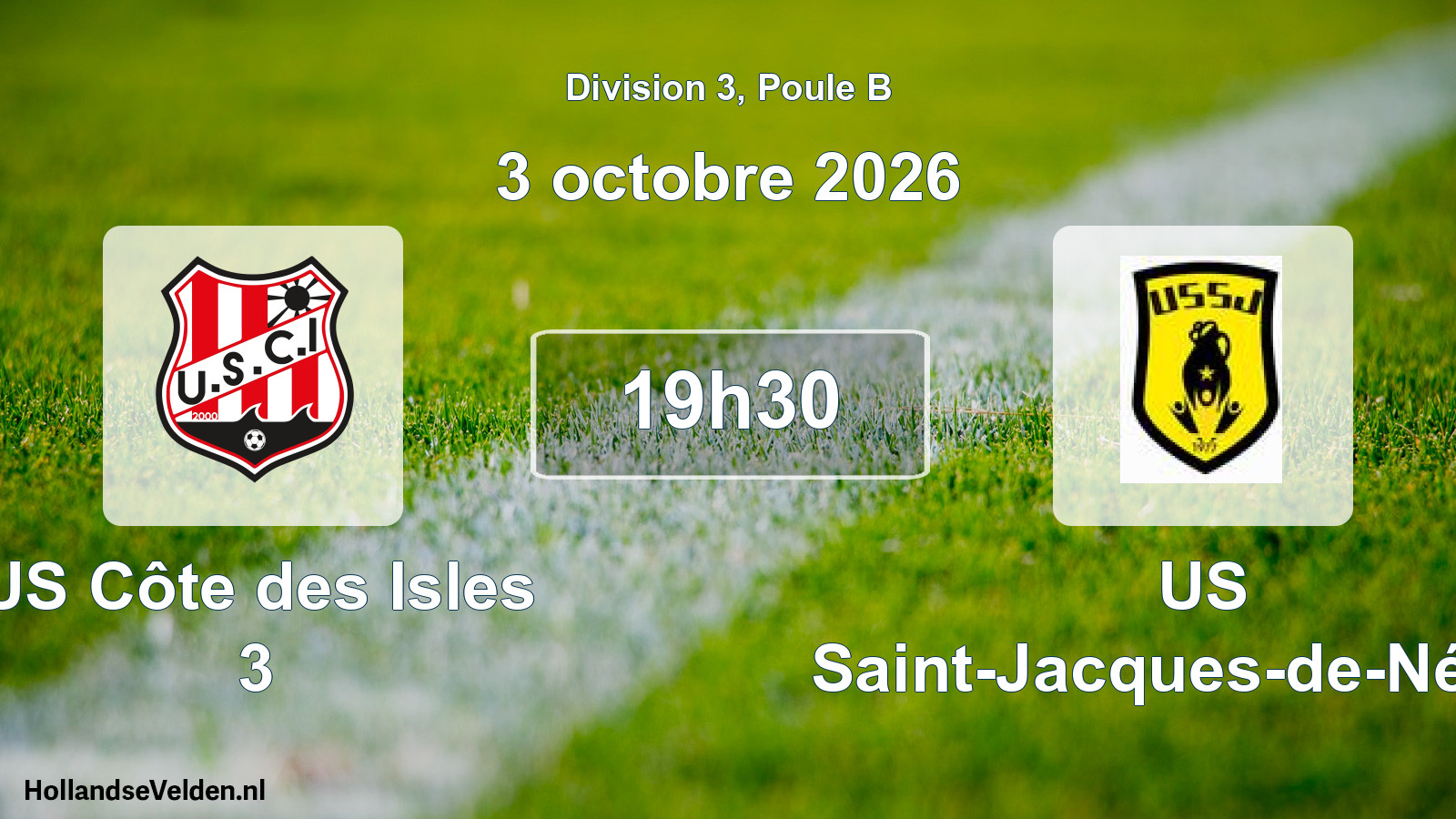 Match programmé: US Côte des Isles 3 - US Saint-Jacques-de-Néhou (3 octobre 2026)