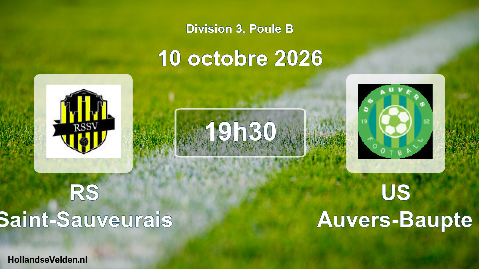 Match programmé: RS Saint-Sauveurais - US Auvers-Baupte (10 octobre 2026)