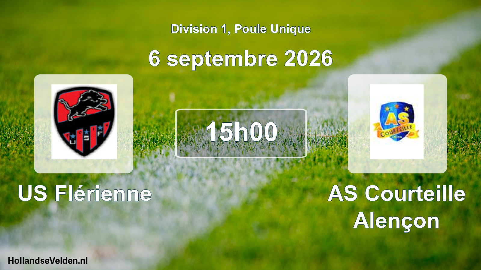 Scheduled Match: US Flérienne - AS Courteille Alençon (6 September 2026)