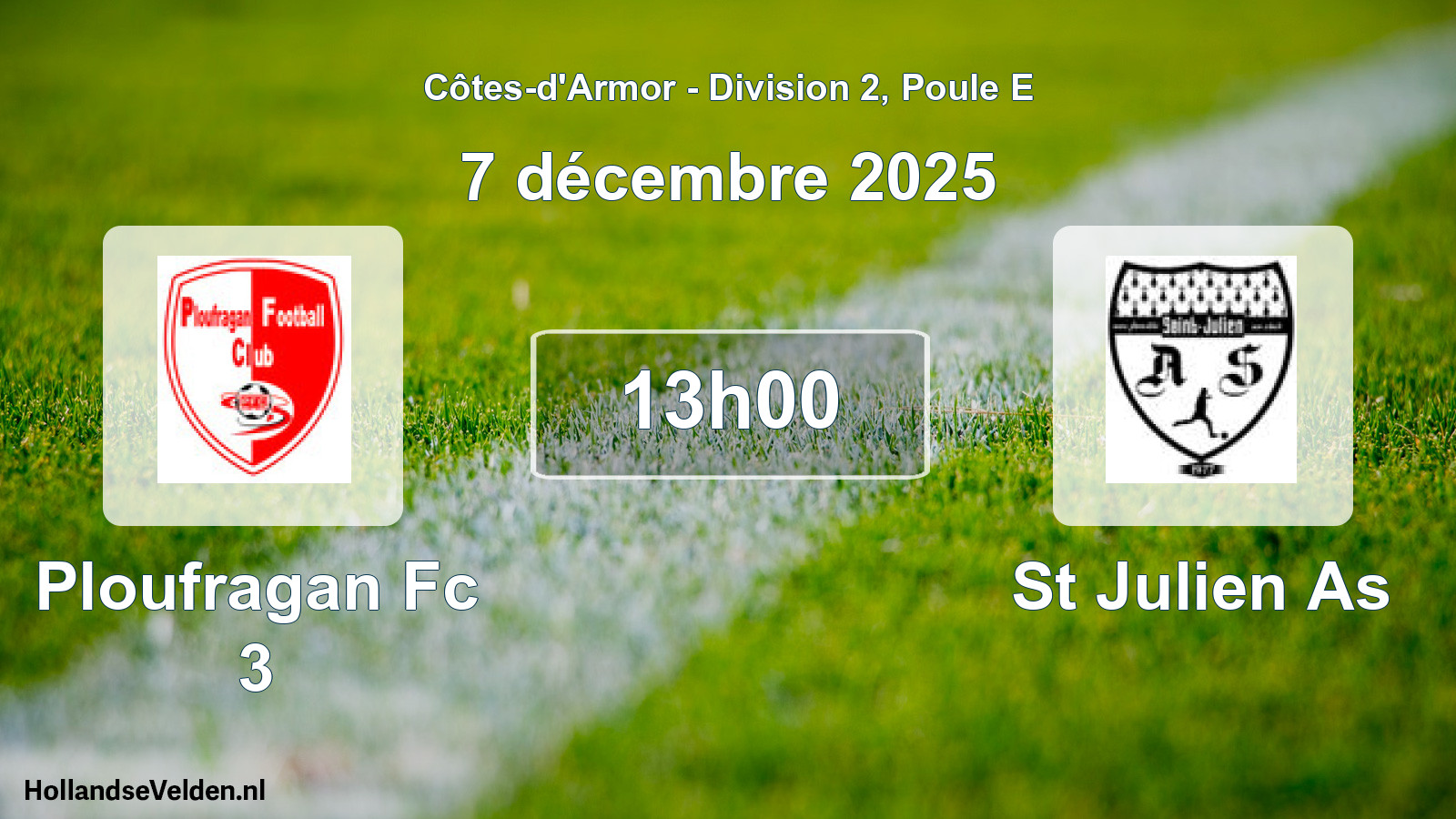 Geplande wedstrijd: Ploufragan Fc 3 - St Julien As (7 december 2025)