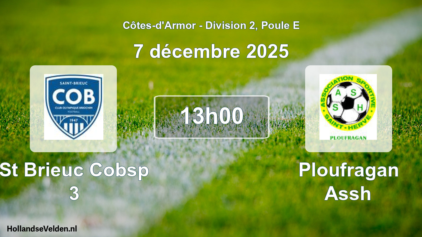 Scheduled Match: St Brieuc Cobsp 3 - Ploufragan Assh (7 December 2025)