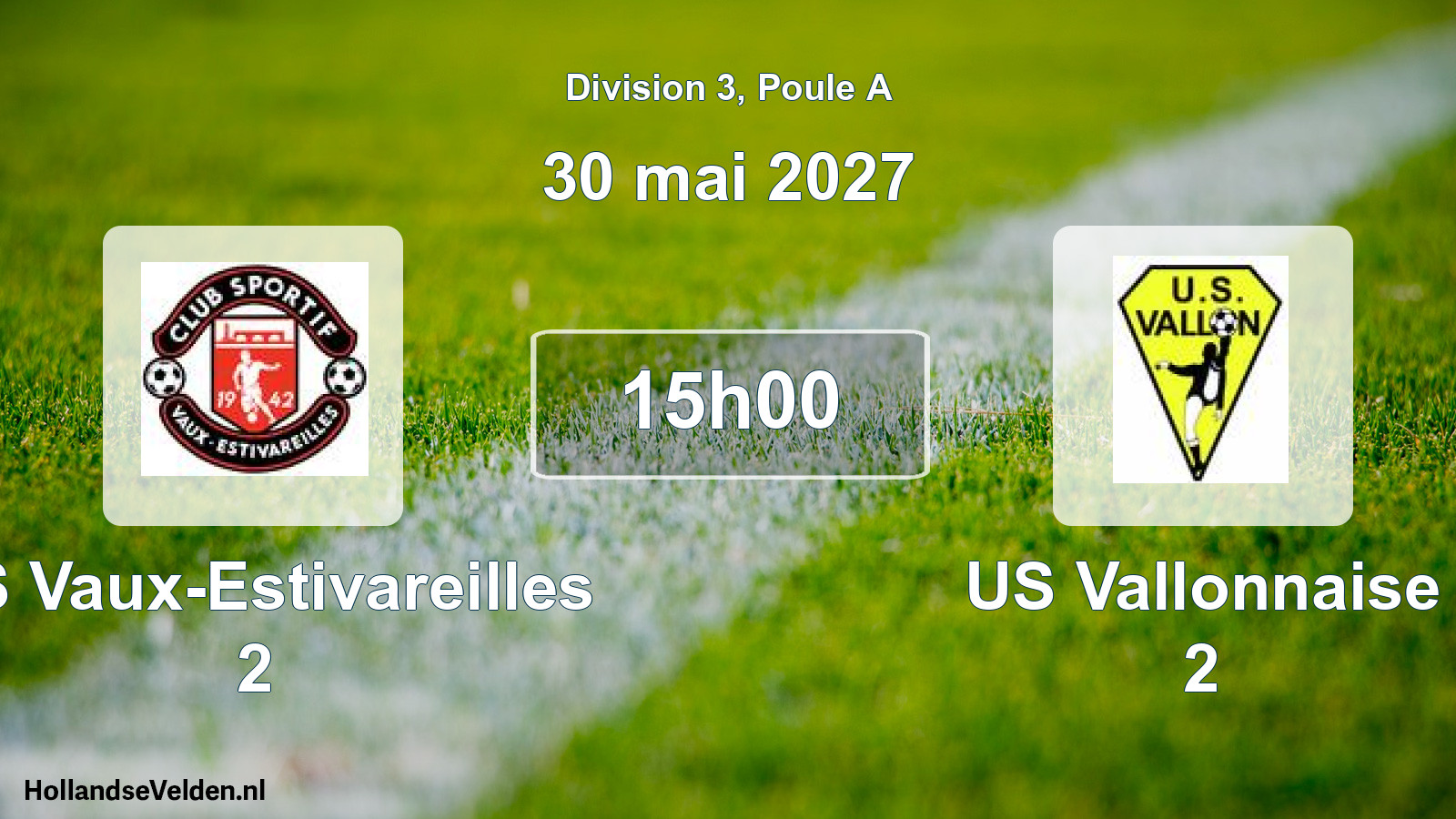 Match programmé: CS Vaux-Estivareilles 2 - US Vallonnaise 2 (30 mai 2027)