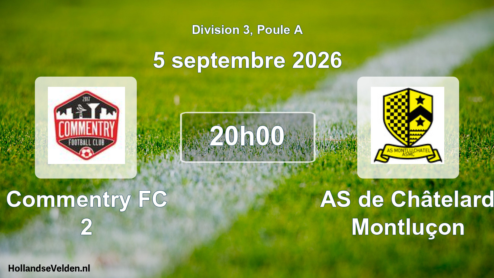 Scheduled Match: Commentry FC 2 - AS de Châtelard Montluçon (5 September 2026)