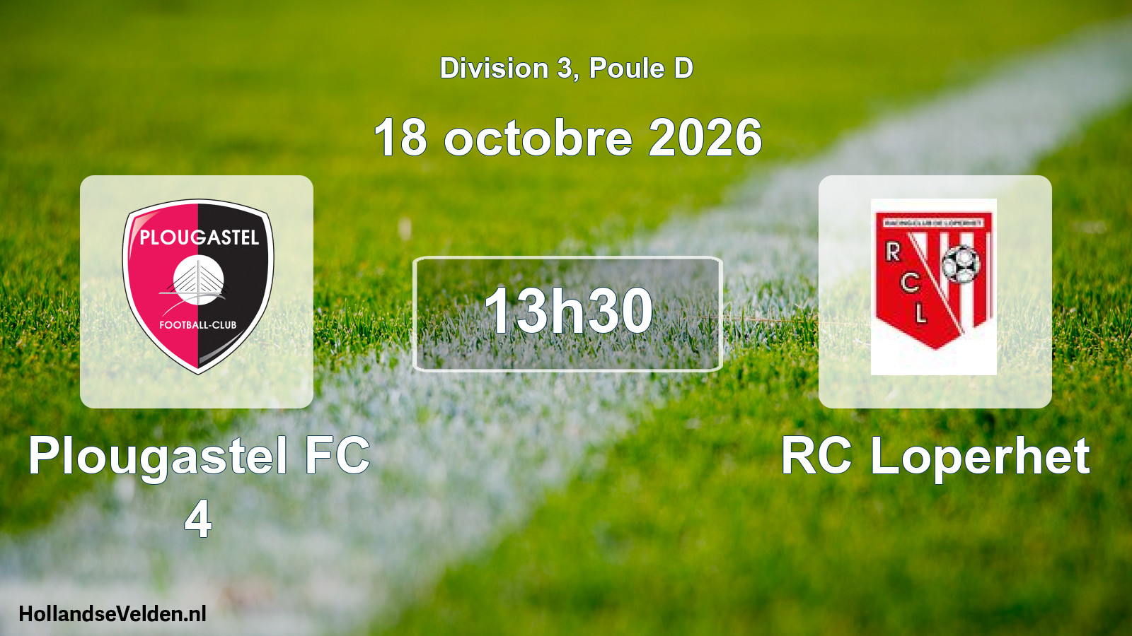 Match programmé: Plougastel FC 4 - RC Loperhet (18 octobre 2026)