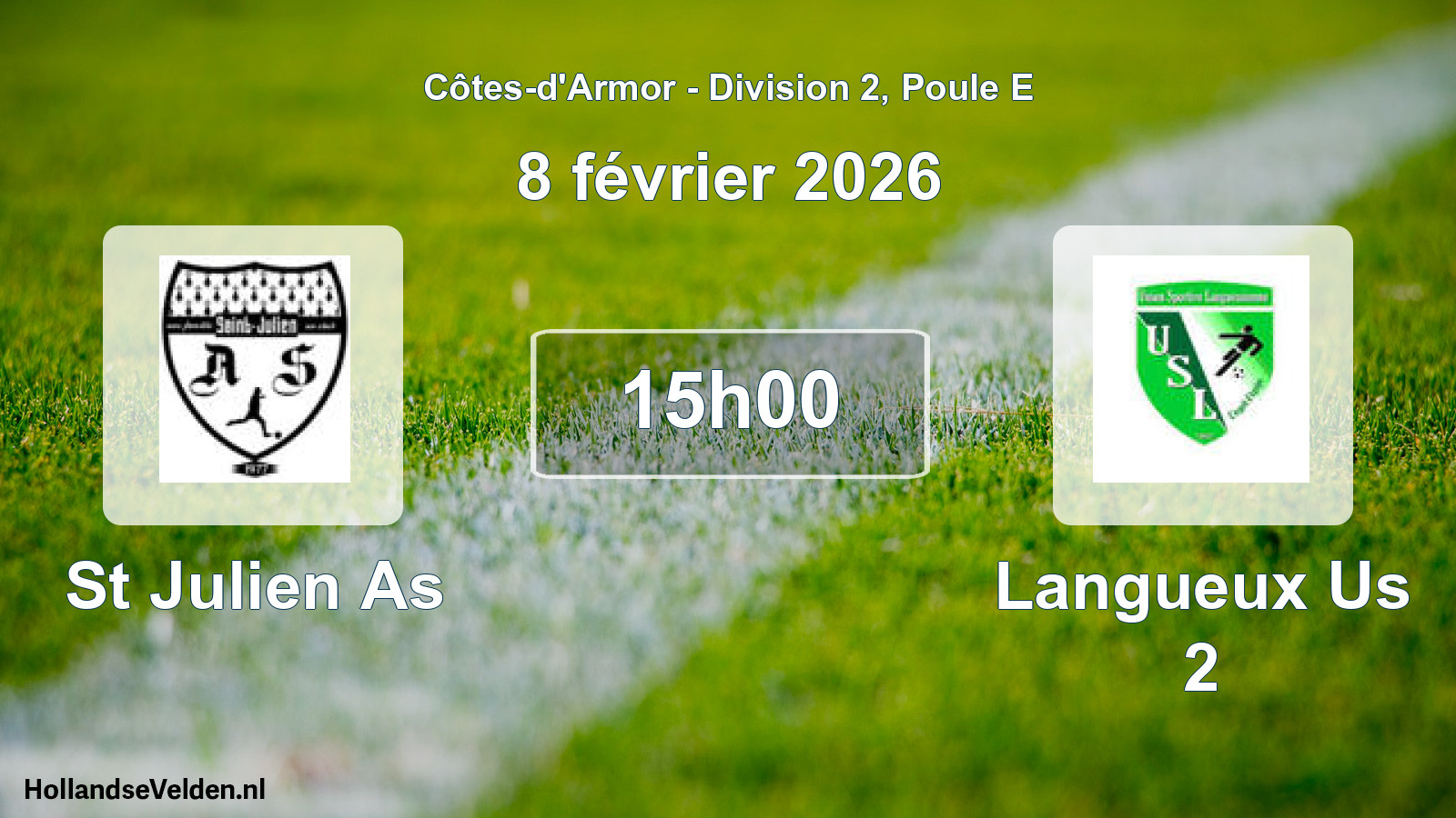 Geplande wedstrijd: St Julien As - Langueux Us 2 (8 février 2026)