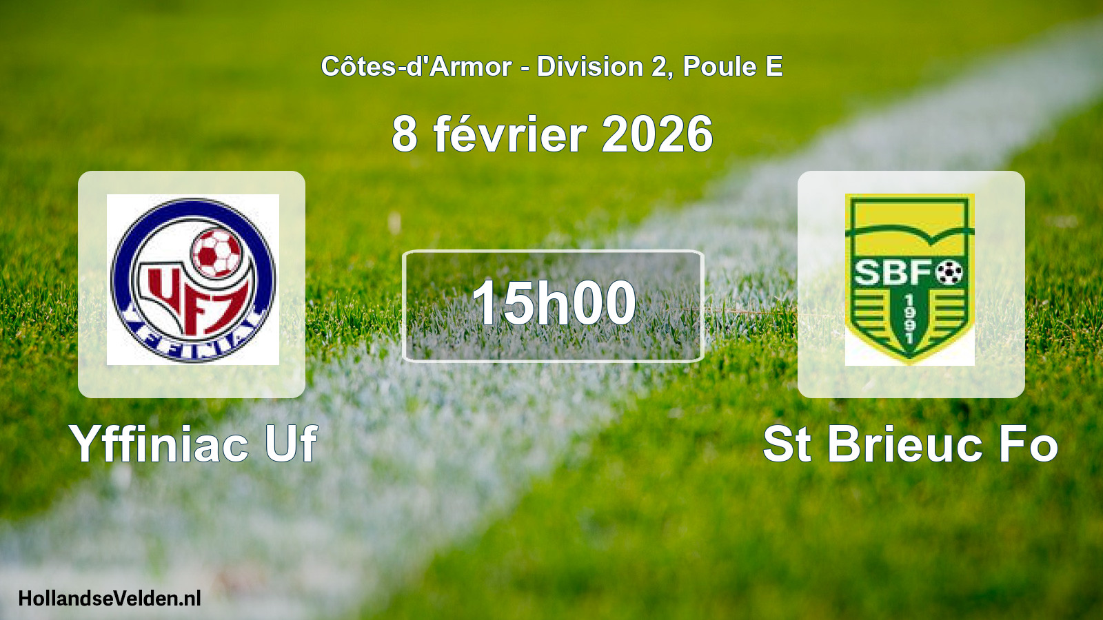 Scheduled Match: Yffiniac Uf - St Brieuc Fo (8 February 2026)