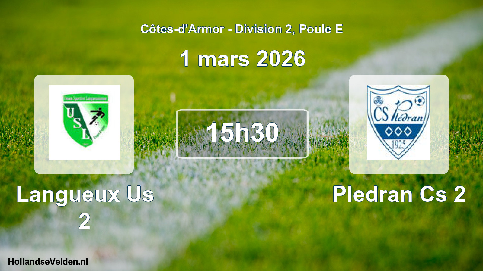 Geplande wedstrijd: Langueux Us 2 - Pledran Cs 2 (1 mars 2026)