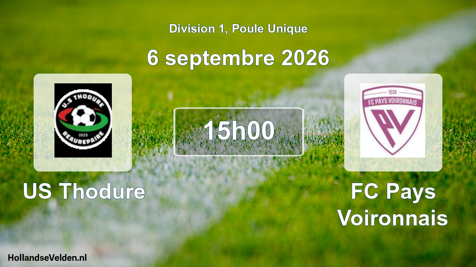 Scheduled Match: US Thodure - FC Pays Voironnais (6 September 2026)