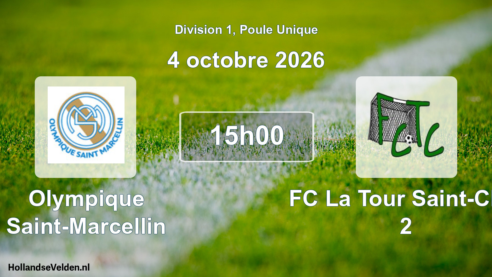 Scheduled Match: Olympique Saint-Marcellin - FC La Tour Saint-Clair 2 (4 October 2026)