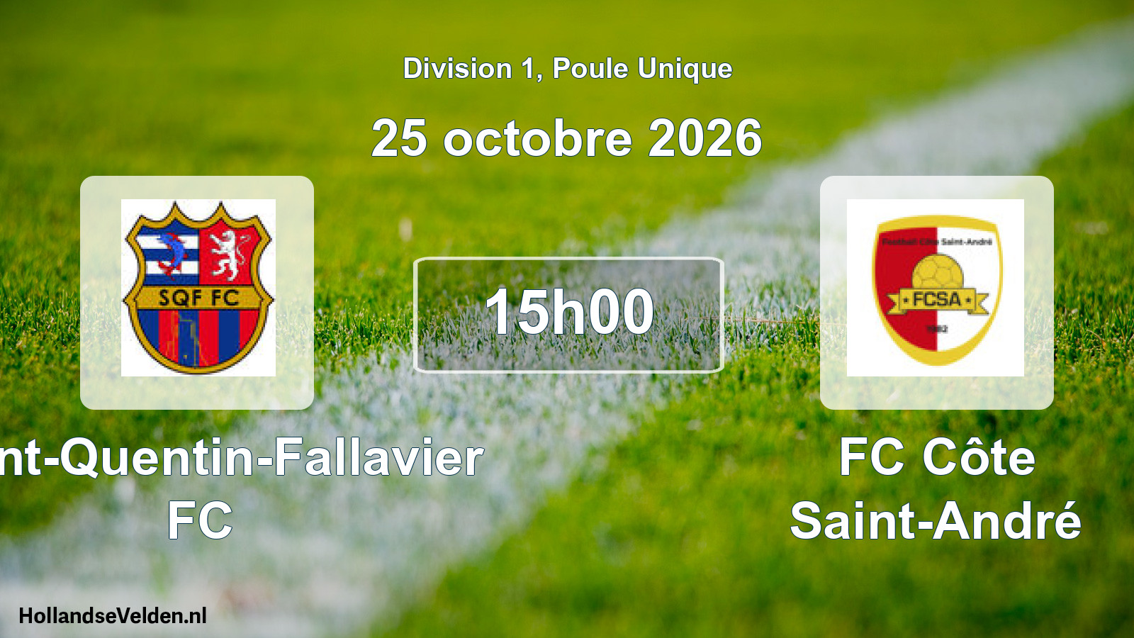 Scheduled Match: Saint-Quentin-Fallavier FC - FC Côte Saint-André (25 October 2026)