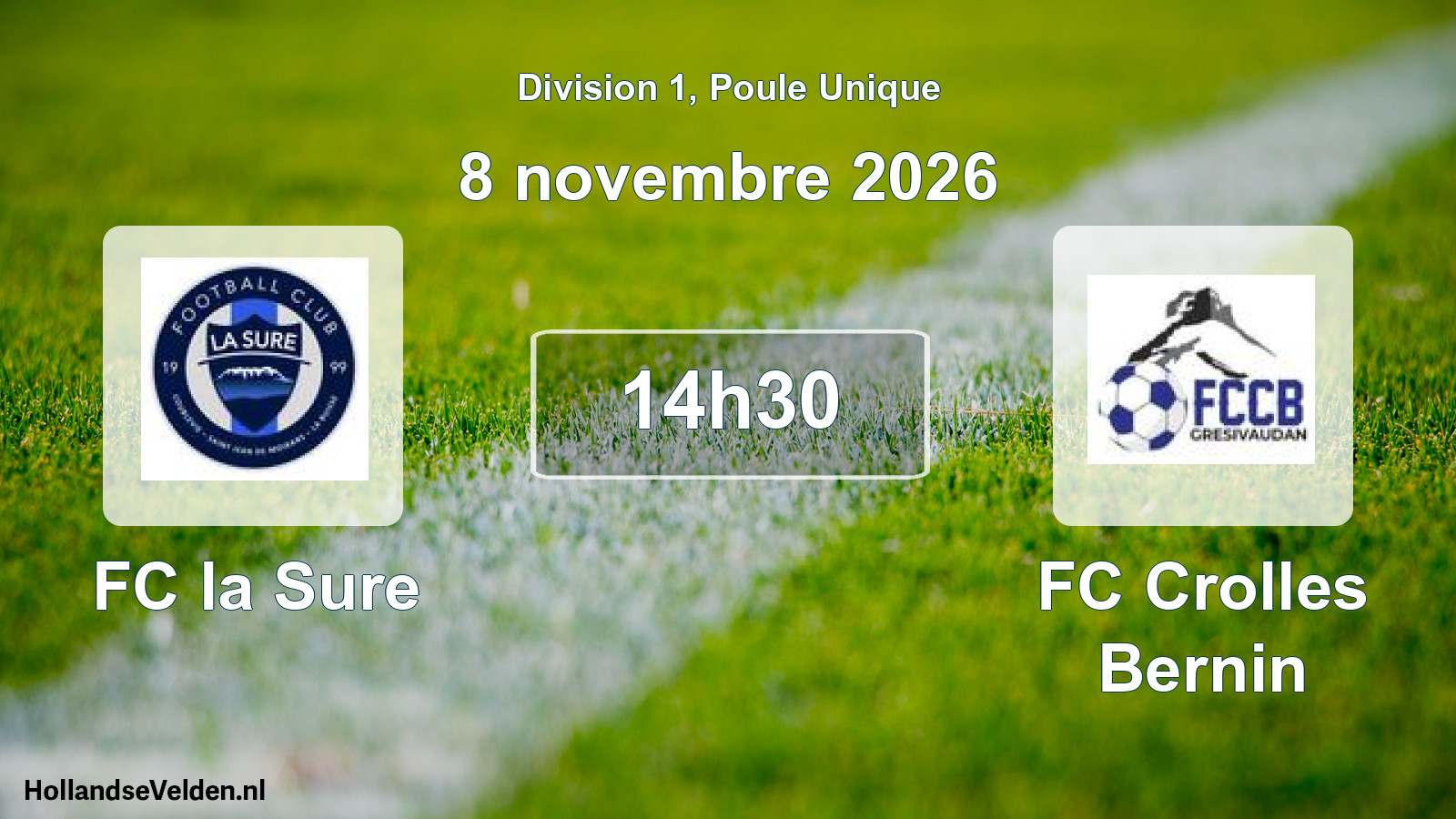 Scheduled Match: FC la Sure - FC Crolles Bernin (8 November 2026)