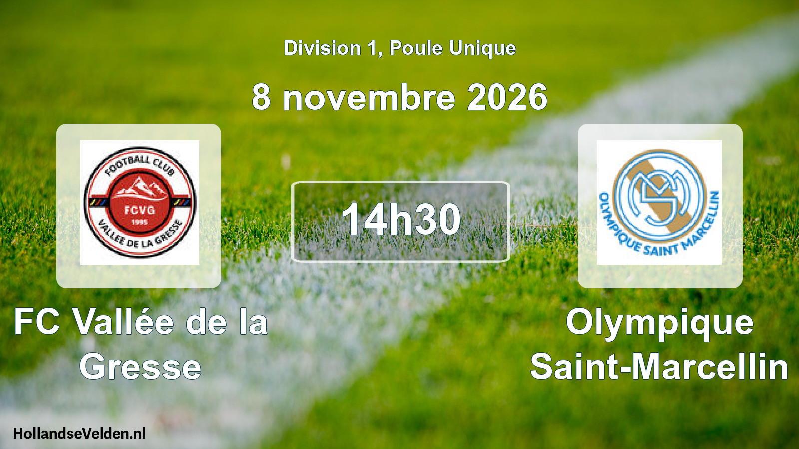 Scheduled Match: FC Vallée de la Gresse - Olympique Saint-Marcellin (8 November 2026)