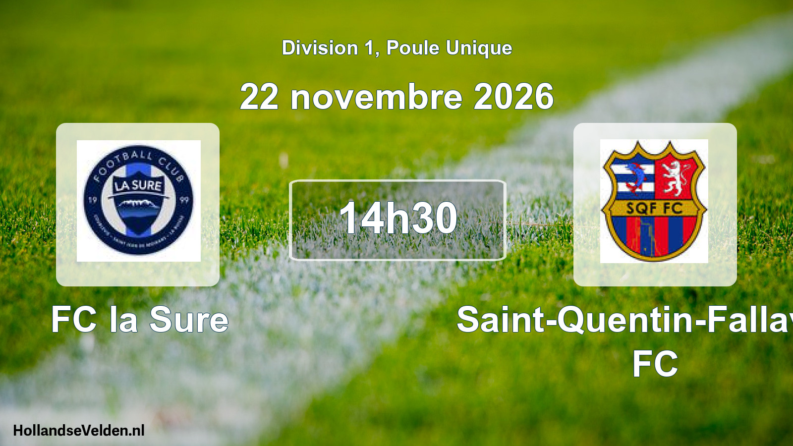 Scheduled Match: FC la Sure - Saint-Quentin-Fallavier FC (22 November 2026)