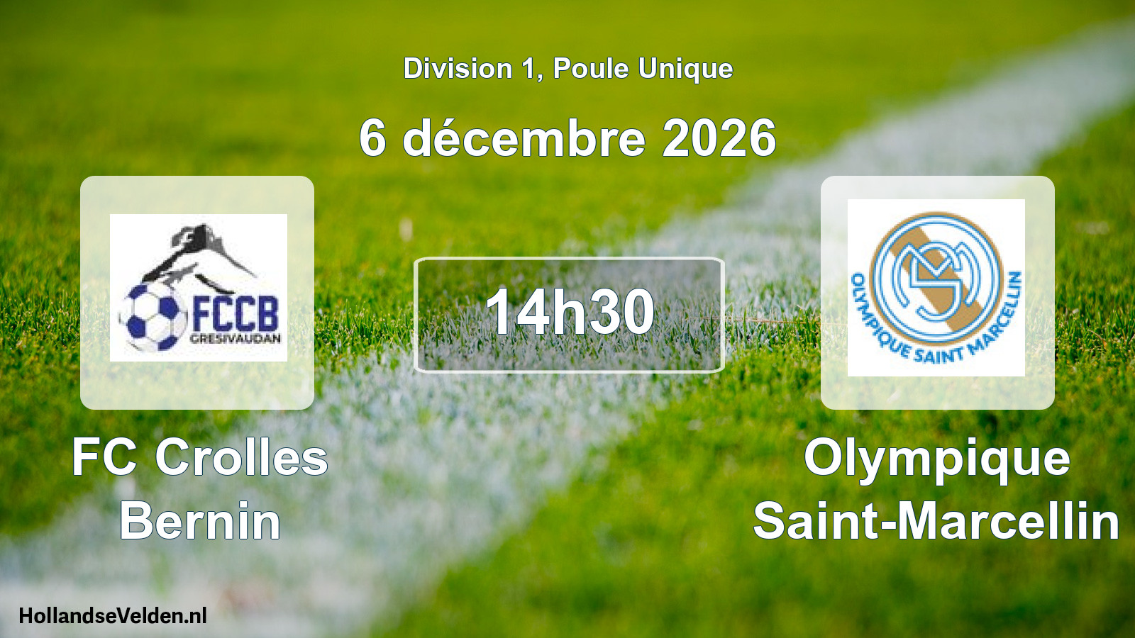 Scheduled Match: FC Crolles Bernin - Olympique Saint-Marcellin (6 December 2026)