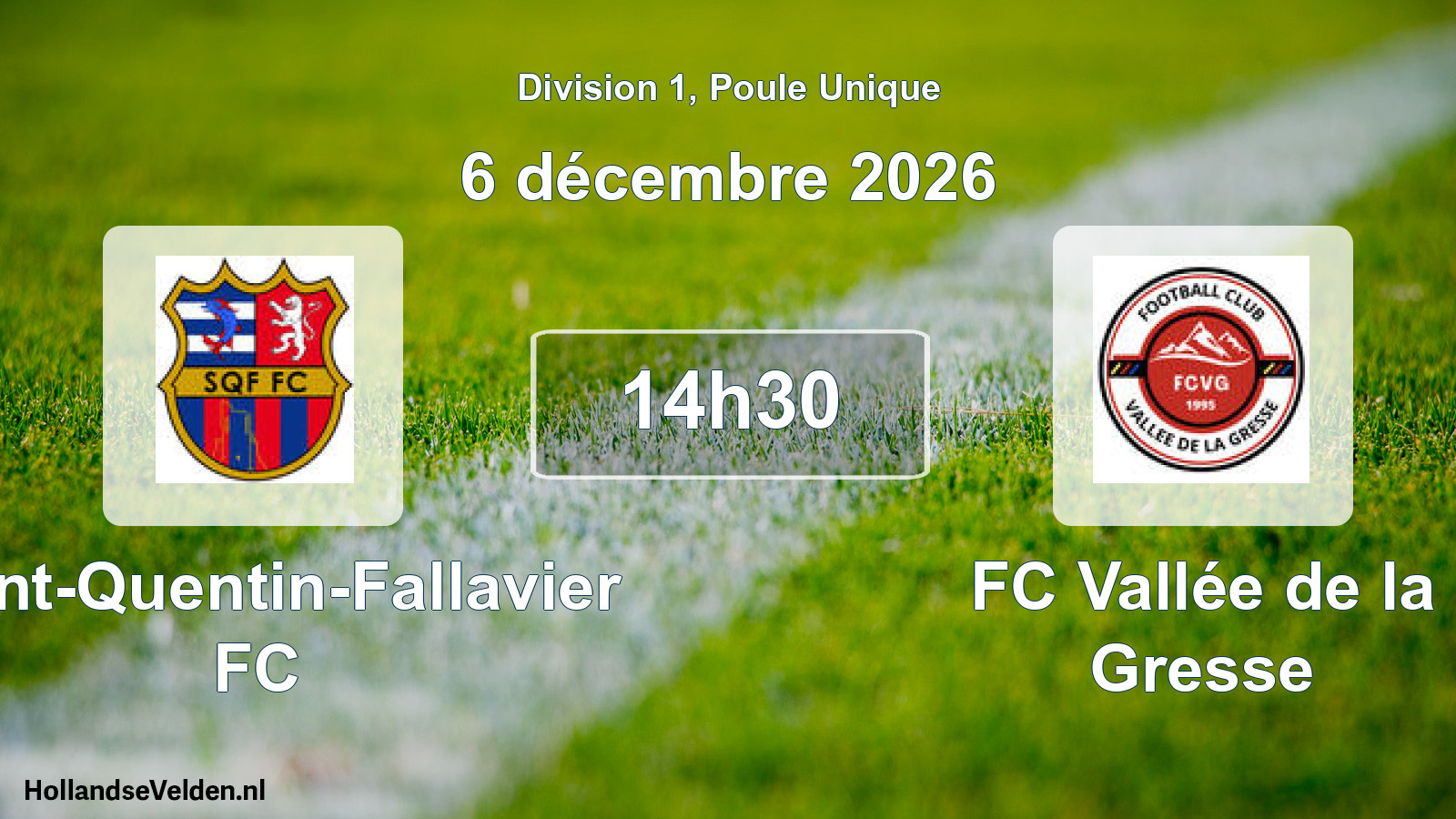 Scheduled Match: Saint-Quentin-Fallavier FC - FC Vallée de la Gresse (6 December 2026)