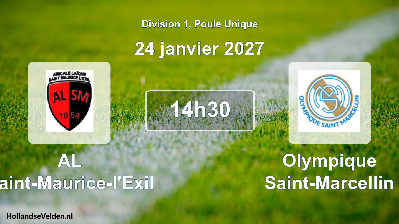 Match programmé: AL Saint-Maurice-l'Exil - Olympique Saint-Marcellin (24 janvier 2027)