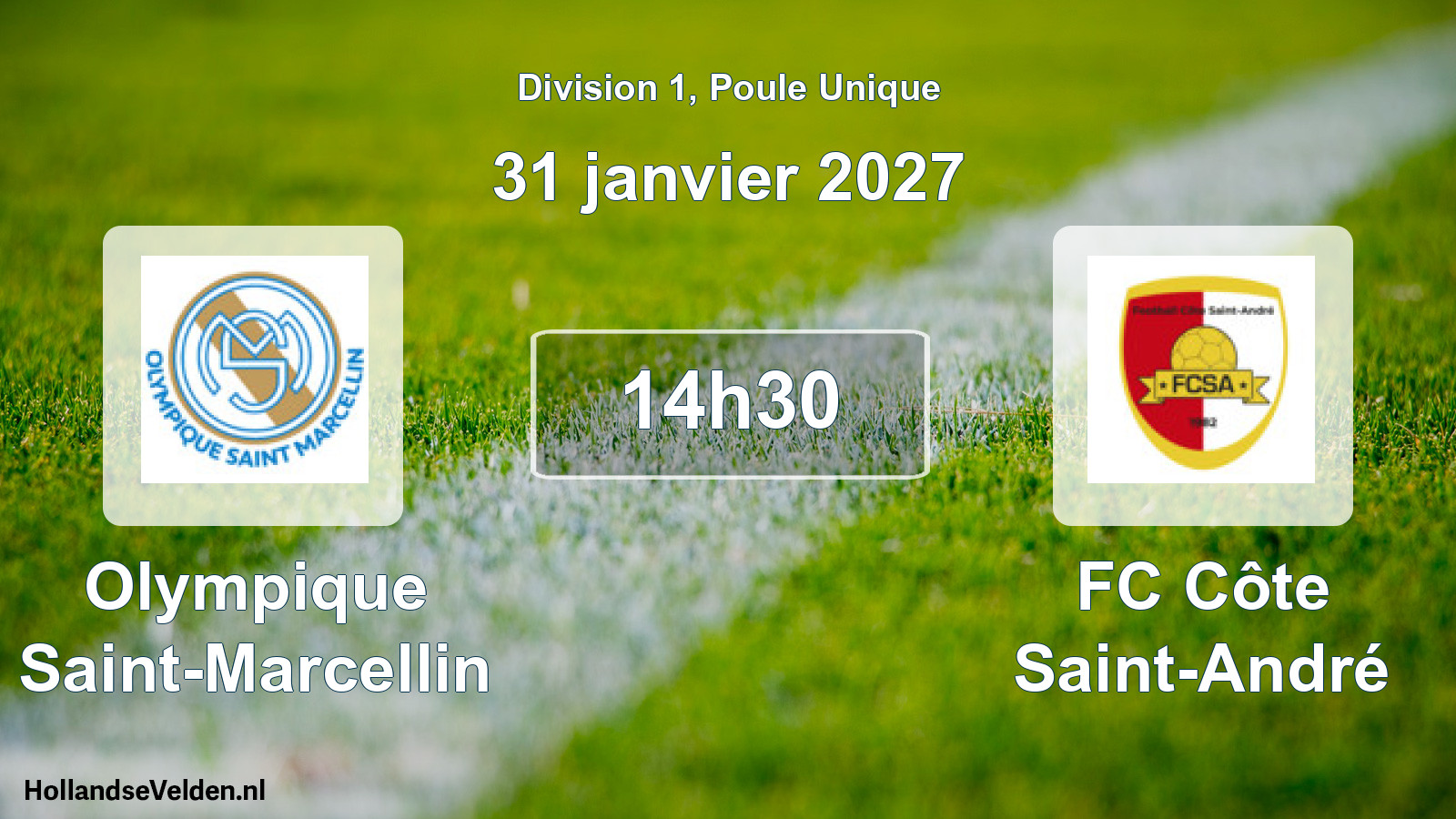 Scheduled Match: Olympique Saint-Marcellin - FC Côte Saint-André (31 January 2027)